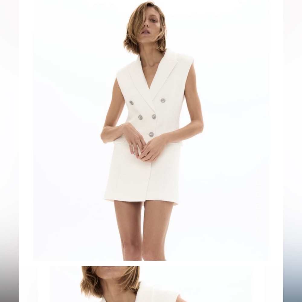 ZARA textured vest dress - small